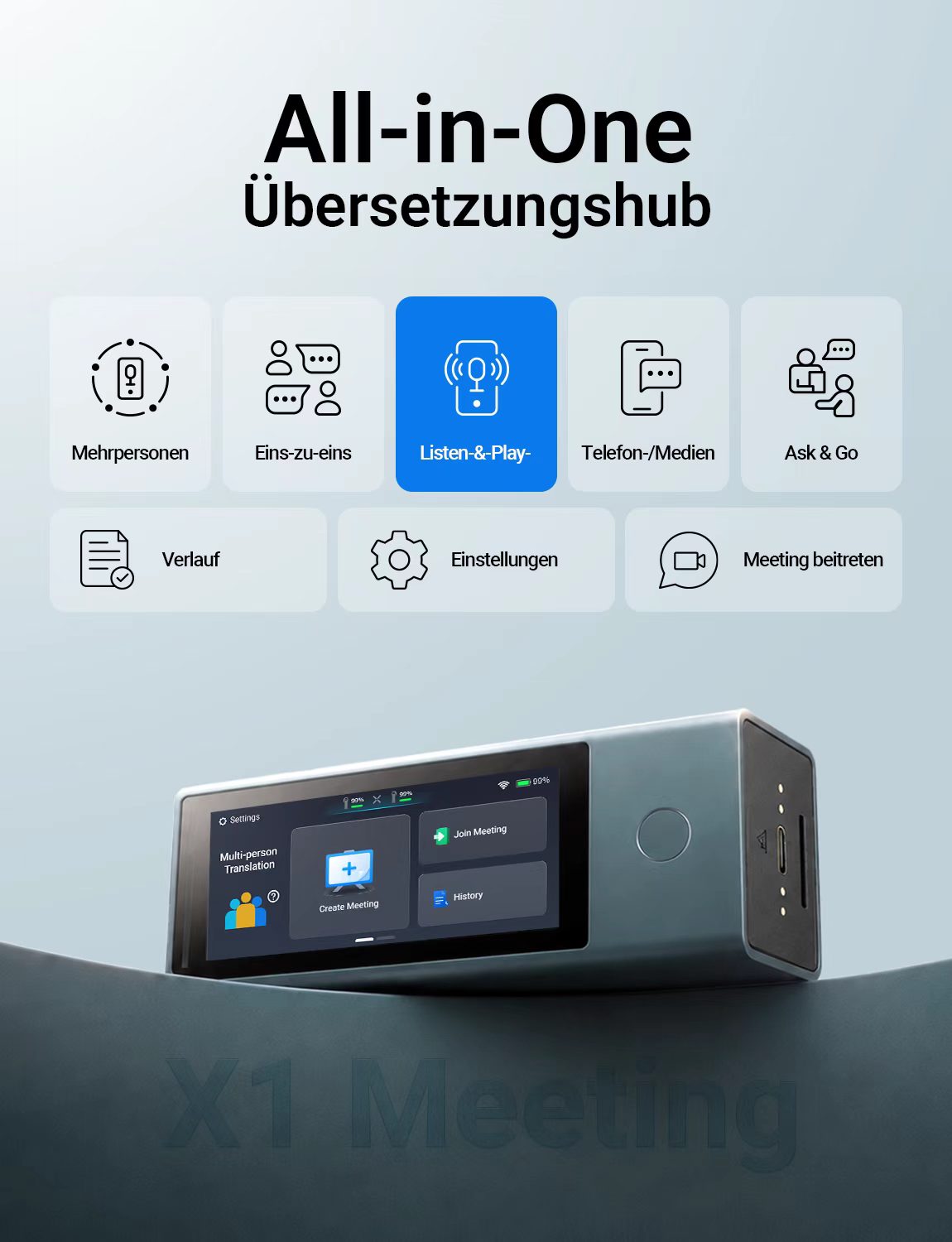 X1 Meeting-Dolmetscher-Hub