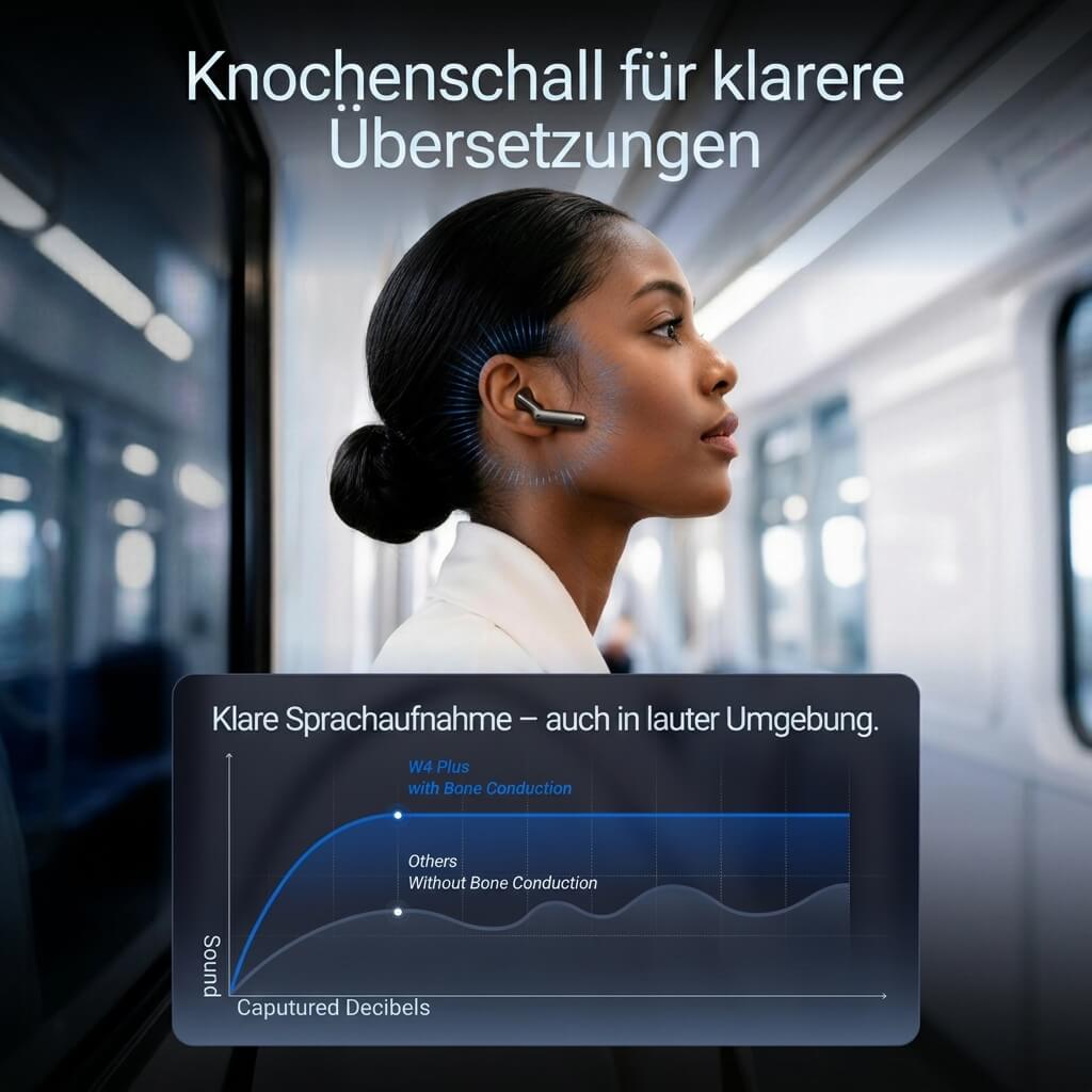 W4 Plus KI-Dolmetscher-Ohrhörer